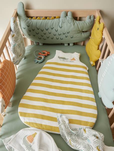 Striped Sleeveless Baby Sleeping Bag, Trek striped brown - vertbaudet enfant 