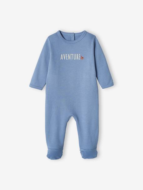 Pack of 2 Adventure Sleepsuits in Interlock Fabric for Baby Boys chambray blue - vertbaudet enfant 