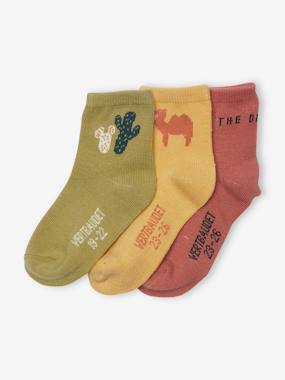 Baby-Socks & Tights-Pack of 3 Pairs of "Cactus" Socks for Babies