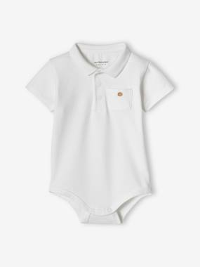 Lot de 2 bodies bébé naissance ouverture polo   - vertbaudet enfant