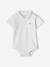 Lot de 2 bodies bébé naissance ouverture polo bleu ciel+écru - vertbaudet enfant 
