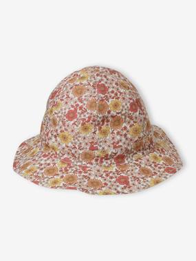 Reversible Bucket Hat with Vintage Print for Baby Girls  - vertbaudet enfant