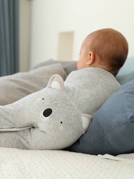 Koala Sleepsuit in Velour, for Babies marl grey - vertbaudet enfant 