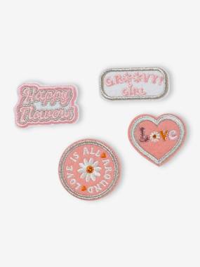 Girls-Accessories-Pack of 4 Iron-on Patches for Girls