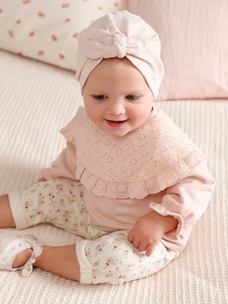 Jacket with Broderie Anglaise Collar for Babies rosy - vertbaudet enfant 