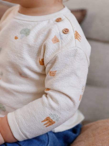 Long Sleeve Top for Babies ecru - vertbaudet enfant 