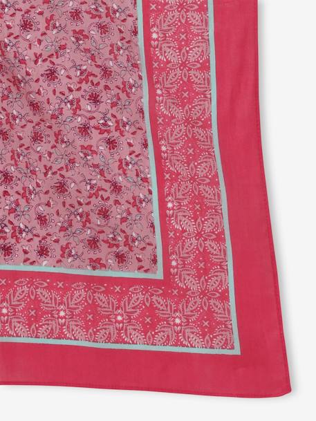 Floral Print Scarf for Girls printed pink - vertbaudet enfant 