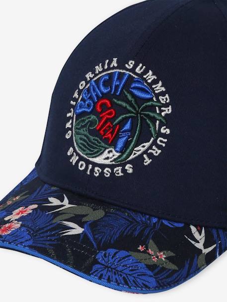 Cap with Tropical Print for Boys navy blue - vertbaudet enfant 
