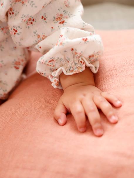 Cotton Gauze Romper for Babies ecru - vertbaudet enfant 
