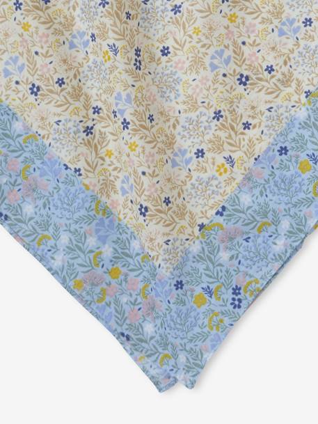 Floral Print Scarf for Girls sky blue - vertbaudet enfant 