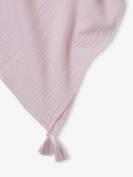 Plain Scarf with Tassels for Girls grey blue+ochre+pale pink - vertbaudet enfant 