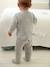 Pyjama bébé mixte velours animal personnalisable beige chiné+gris chiné - vertbaudet enfant 