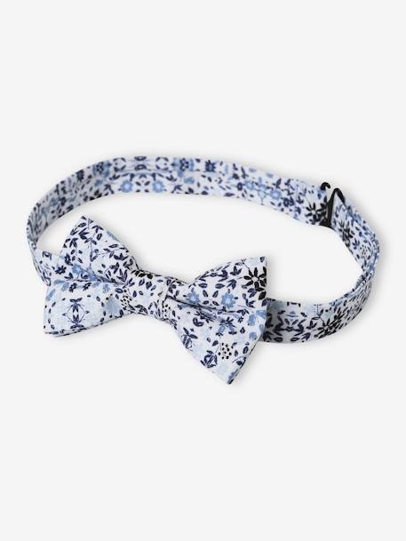 Bow Tie with Small Flowers Print for Boys printed blue - vertbaudet enfant 