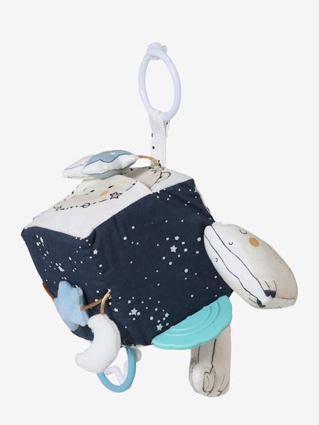 Hanging Activity Cube, Celestial Theme BLUE DARK SOLID WITH DESIGN - vertbaudet enfant 