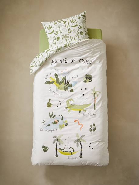 Duvet Cover + Pillowcase Set for Children, Trek multicoloured - vertbaudet enfant 