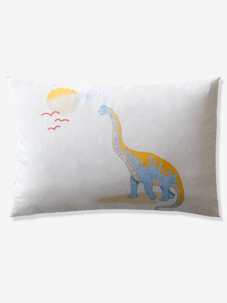 Parure housse de couette enfant et taie d'oreiller JURASSIC CAMP blanc imprimé - vertbaudet enfant 