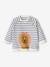 Striped Fleece Sweatshirt for Babies slate blue - vertbaudet enfant 