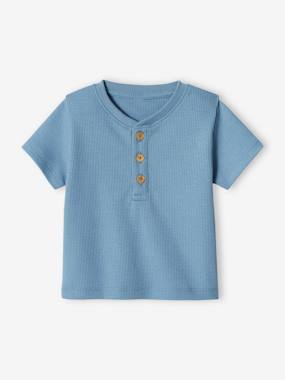 Baby-T-shirts & Roll Neck T-Shirts-Honeycomb Grandad-Style T-Shirt for Babies
