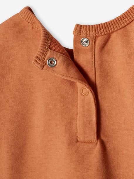 Short Sleeve Sweatshirt for Babies rust - vertbaudet enfant 