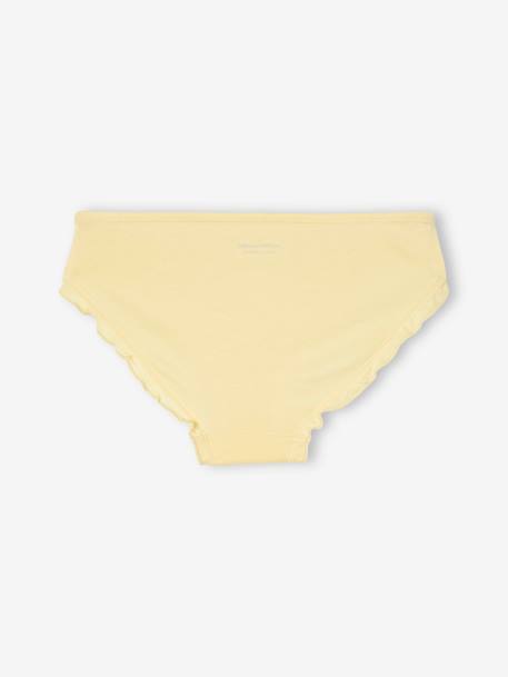 Pack of 3 Daisy Briefs with Frills, for Girls golden yellow - vertbaudet enfant 