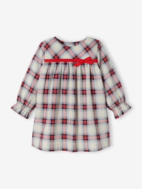 Chequered Dress & Matching Tights for Babies ecru - vertbaudet enfant 