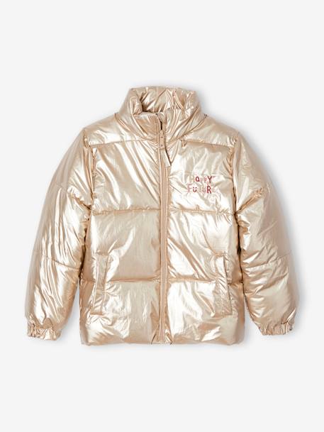 Metallised, Lightweight Jacket for Girls gold - vertbaudet enfant 