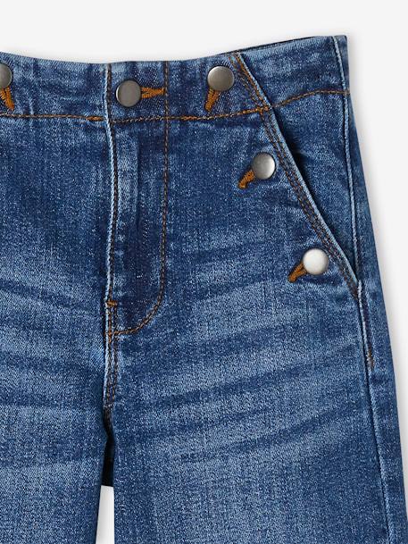 Flared Jeans Fancy Flap-Opening Effect for Girls stone - vertbaudet enfant 