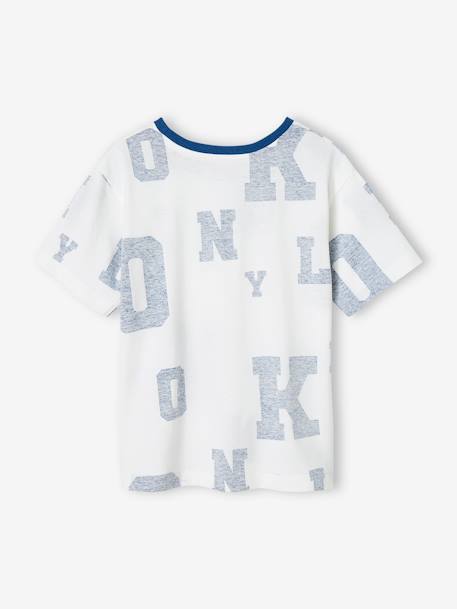 T-Shirt with Large Letters, for Boys white - vertbaudet enfant 