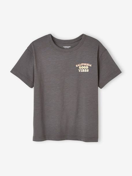 Tee-shirt maxi motif dos garçon gris+moutarde - vertbaudet enfant 
