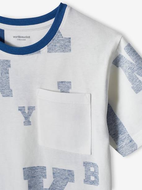 T-Shirt with Large Letters, for Boys white - vertbaudet enfant 