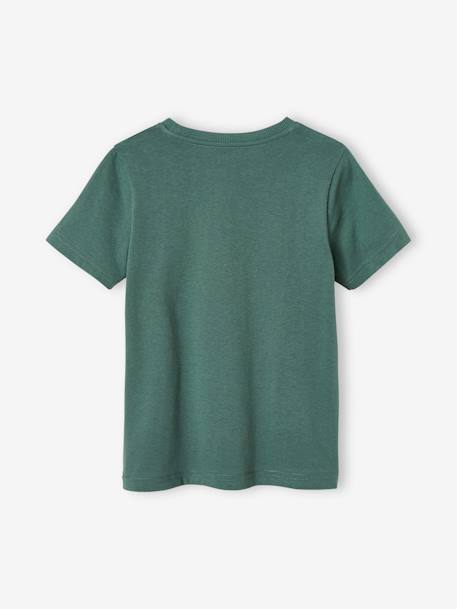 T-shirt animal en coton bio garçon bleu ciel+vert sauge - vertbaudet enfant 