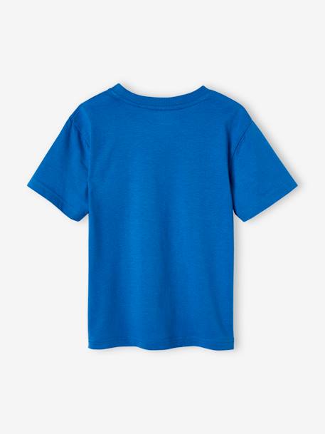 T-shirt garçon motif effet 3-D bleu électrique+écru - vertbaudet enfant 