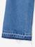 Jean fille large bas effiloché denim bleached+gris+stone - vertbaudet enfant 
