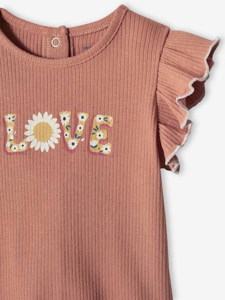 Love T-Shirt for Babies old rose - vertbaudet enfant 
