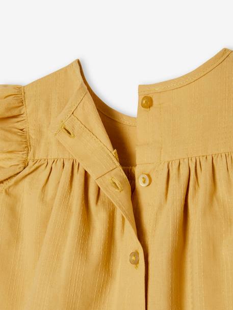 Frilly Blouse for Babies pale yellow - vertbaudet enfant 