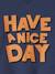 Sweatshirt with 'Have a nice day' Message, for Boys slate blue - vertbaudet enfant 