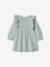 Robe bébé en molleton volants en broderie anglaise bleu grisé - vertbaudet enfant 