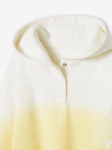 Hooded Sweatshirt with Car, Deep-Dye Effect, for Boys pastel yellow - vertbaudet enfant 