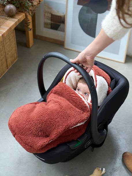 Sherpa Footmuff for Baby Car Seat & Carrycot, Foxy saffron - vertbaudet enfant 
