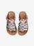 Multi-Strap Leather Sandals for Children, Designed for Autonomy lilac - vertbaudet enfant 
