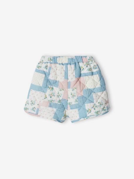 Quilted Patchwork Shorts for Babies white - vertbaudet enfant 