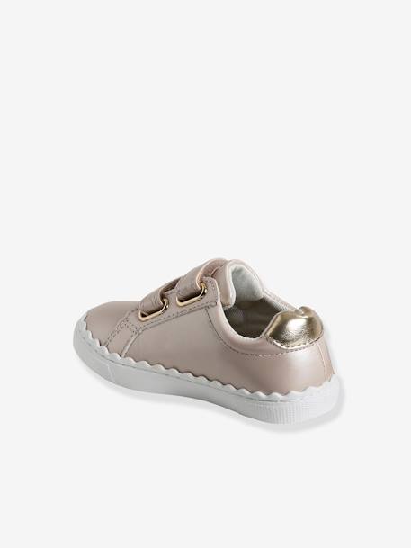 Trainers with Hook-and-Loop Fasteners & Embroidery for Babies pale pink - vertbaudet enfant 