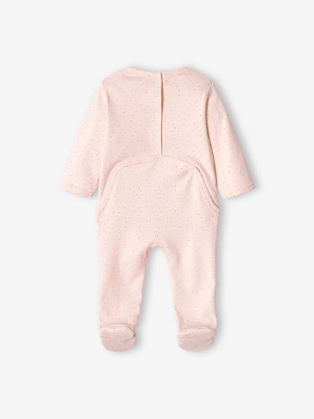 Pack of 2 Cherry Sleepsuits in Interlock Fabric for Baby Girls pale pink - vertbaudet enfant 