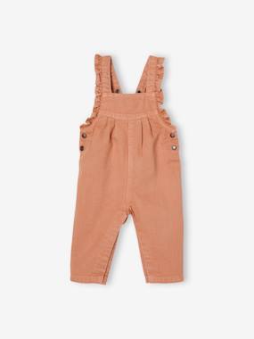 Dungarees with Ruffles, for Babies  - vertbaudet enfant