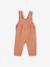 Dungarees with Ruffles, for Babies clay beige - vertbaudet enfant 
