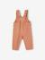 Dungarees with Ruffles, for Babies clay beige - vertbaudet enfant 
