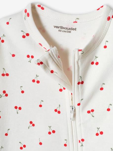 Pack of 2 Cherry Sleepsuits in Interlock Fabric for Baby Girls pale pink - vertbaudet enfant 