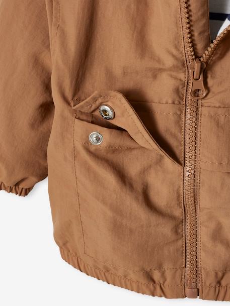 Hooded Parka for Baby Boys cappuccino - vertbaudet enfant 