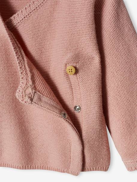 Cotton & Wool Cardigan, for Babies rosy - vertbaudet enfant 
