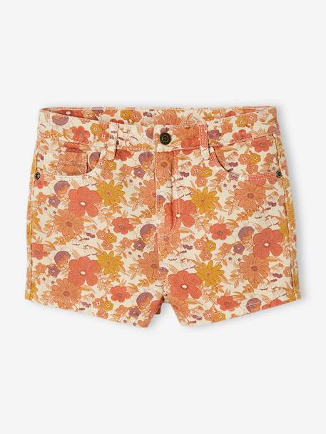 Flower Shorts for Girls nude pink - vertbaudet enfant 